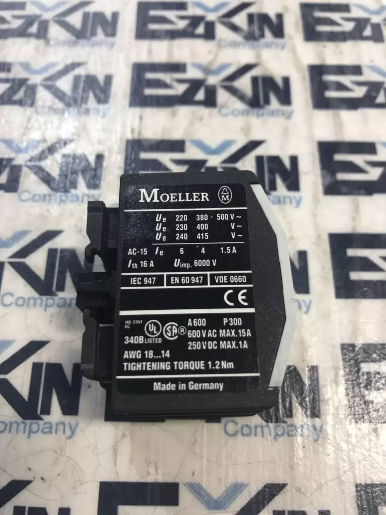 Moeller 11 DIL M Auxiliary Contactor, 600VAC 15A  250VDC 1A 