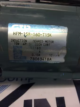 GTR HFM-15R-160-T15K Geared Motor, 15W Ratio 1:160 