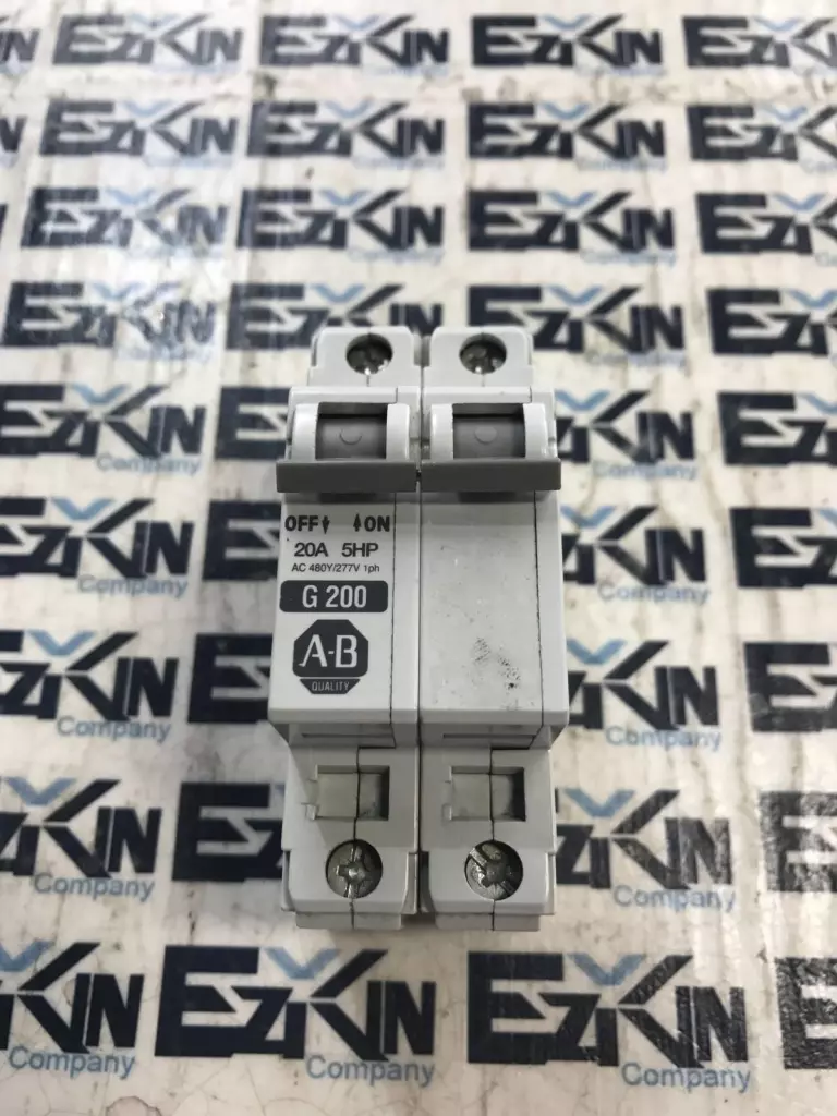 Allen Bradley 1492-CB2G200 SER 2-Pole Circuit Breaker, 20A 480Y/277V 