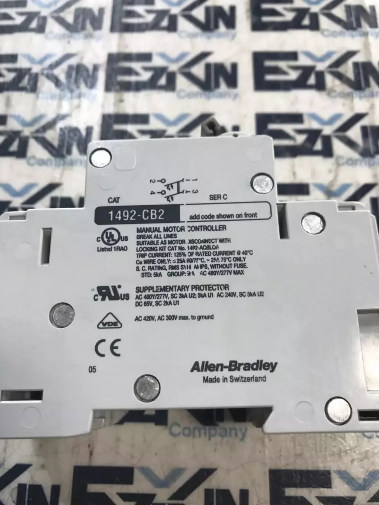 Allen Bradley 1492-CB2G200 SER 2-Pole Circuit Breaker, 20A 480Y/277V 