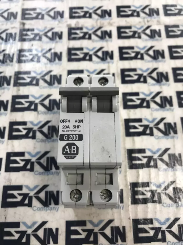 Allen Bradley 1492-CB2G200 SER 2-Pole Circuit Breaker, 20A 480Y/277V 