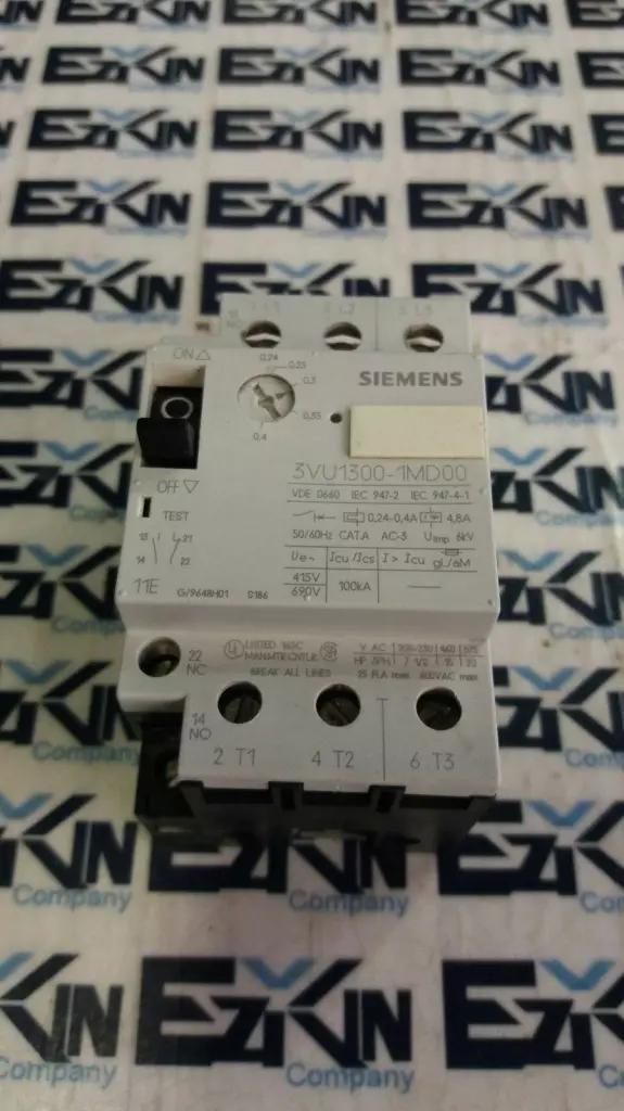 Siemens 3VU1300-1MD00 Motor Protector/Circuit Breaker 600V, Range 0.24-0.40Amp 