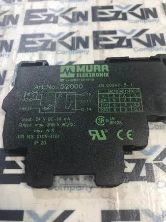 MURR ELEKTRONIK 52000 MIRO 6.2 24VDC 1U Output Relay 250V AC DC 6A