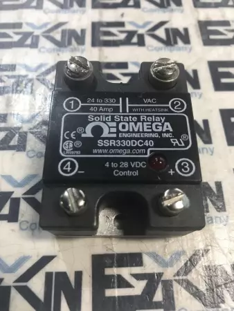 Omega SSR330DC40 Solid State Relay, 24-330VAC 40Amp 