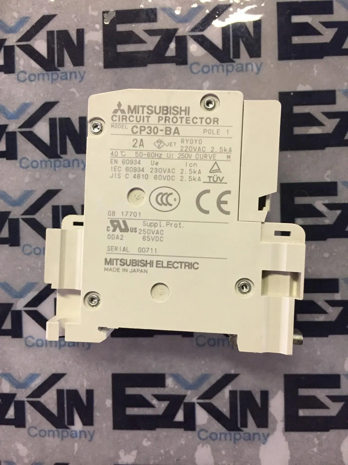 Mitsubishi Electric CP30-BA 2A 1-Pole Circuit Breaker, 250VAC/60VDC 2A 