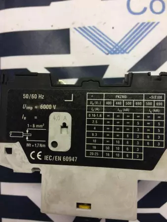 Moeller PKZM0-4 Manual Motor Starter, 575V 2.5-4.0amps Range 