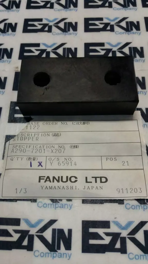 Fanuc A290- 7201- X207 Stopper 