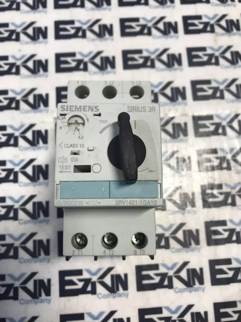 Siemens 3RV1421-1GA10 Manual Motor Starter-Protector 600V 120A Range 4.5-6.3Amp 