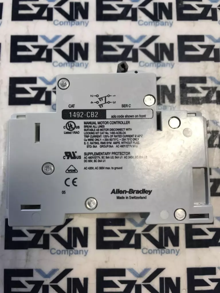 Allen-Bradley 1492-CB2 SER.C G100 2-Pole Circuit Breaker 480Y/277V 10Amp 