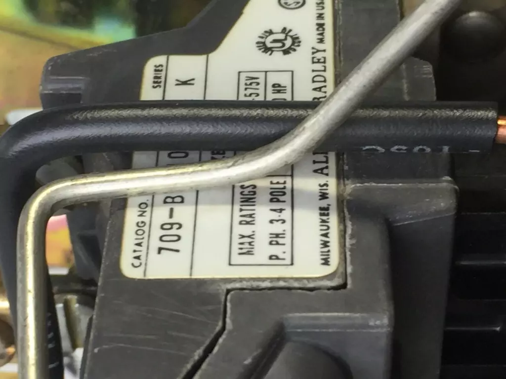 Allen-Bradley 709-B0D103 SER.K Starter 120V Coil Size 1 600VAC 27A 