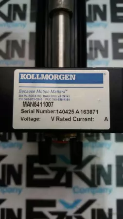 Kollmorgen MAN5411007 Electric Cylinder with DD51-FN-01.00-S-C2 Counter 