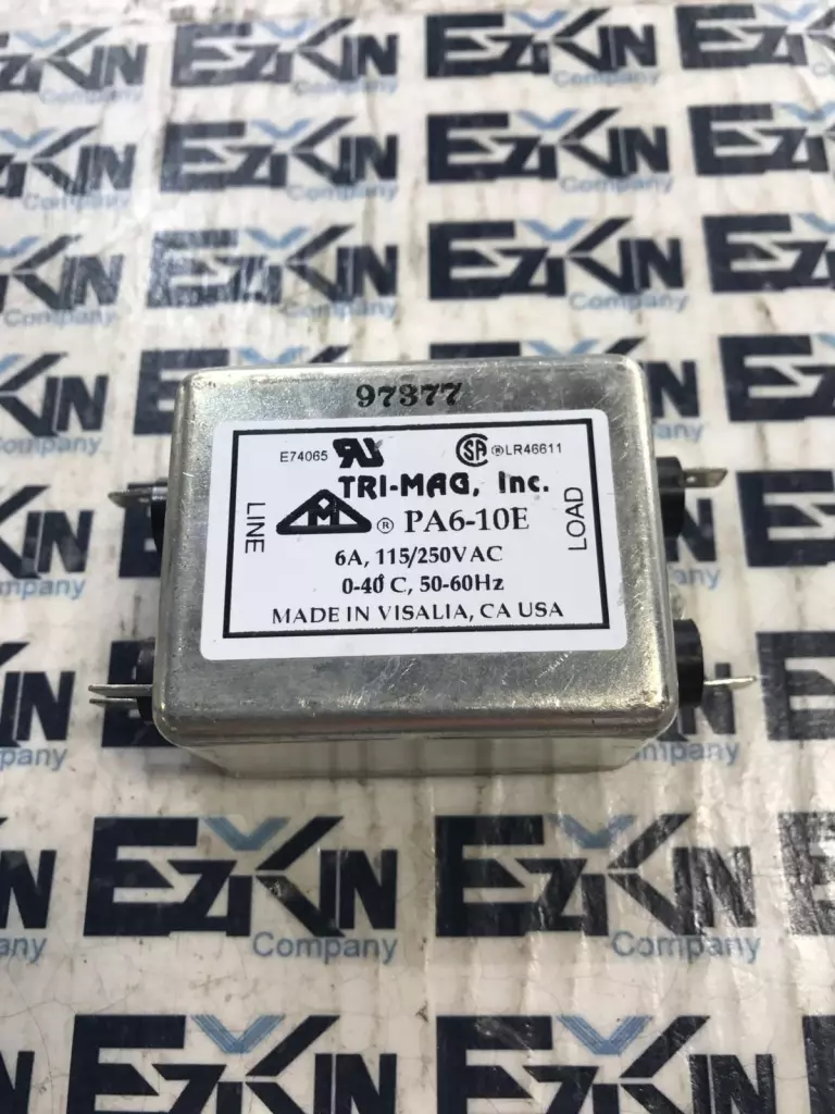 Tri-Mag PA6-10E EMI/RFI Filter, 6A 115/250VAC 
