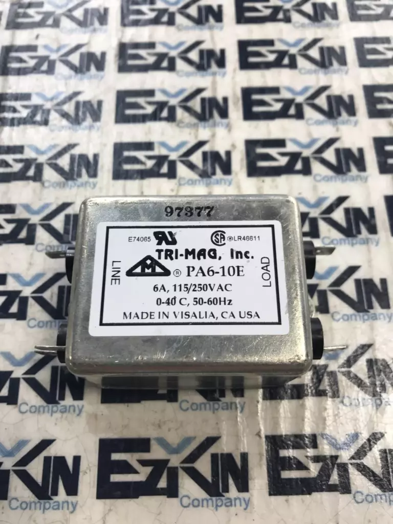 Tri-Mag PA6-10E EMI/RFI Filter, 6A 115/250VAC 