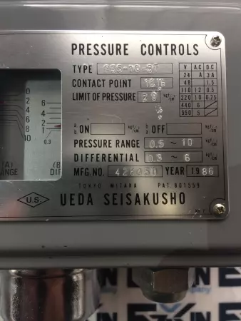 Ueda Seisakusho P5S-10-3T Pressure Control Max 28 kgf 