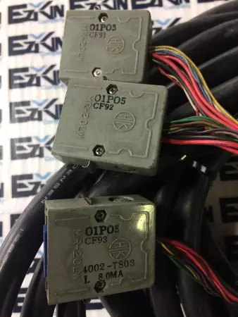 GE Fanuc 4002-T803 CNC Control Cable L=8.0MA, Three MR20LW Connectors 