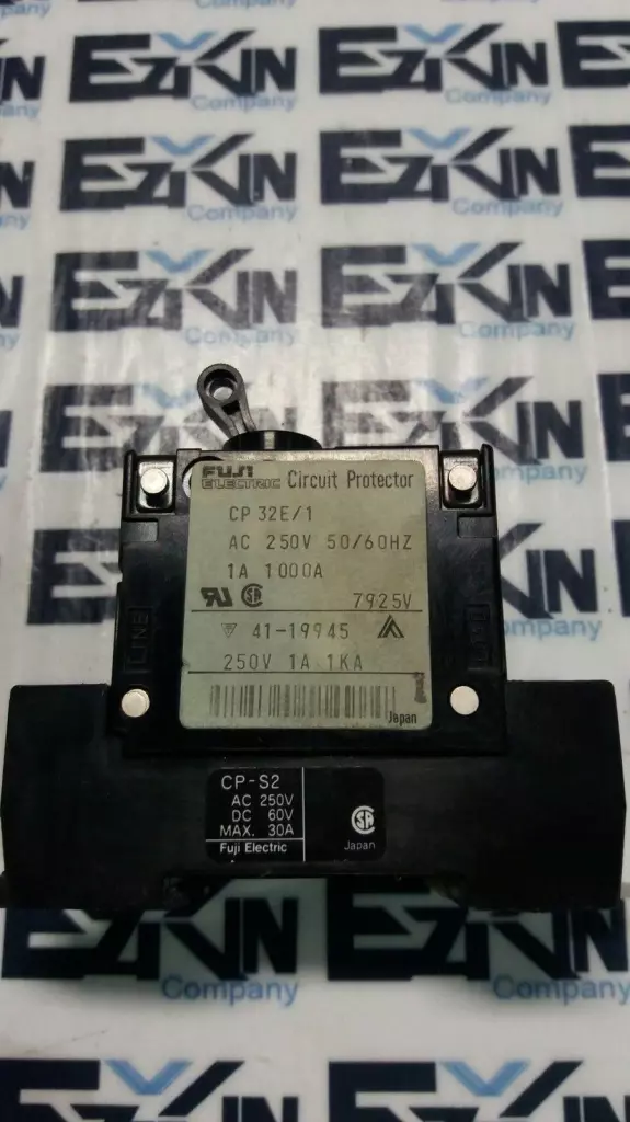 Fuji Electric CP32E/1 2-Pole Circuit Protector, 250V 1Amp 