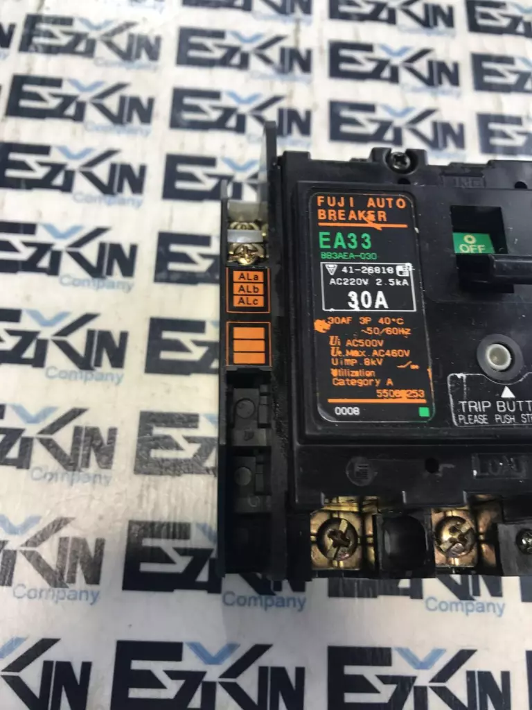 Fuji Electric EA33 3-Pole Circuit Breaker 220VAC 30Amp 