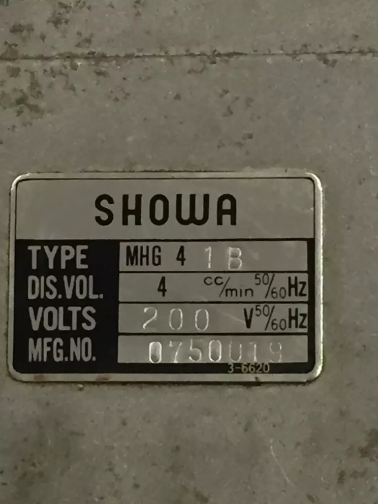 Showa MHG 4 1B Lubrication System 4cc per minute 