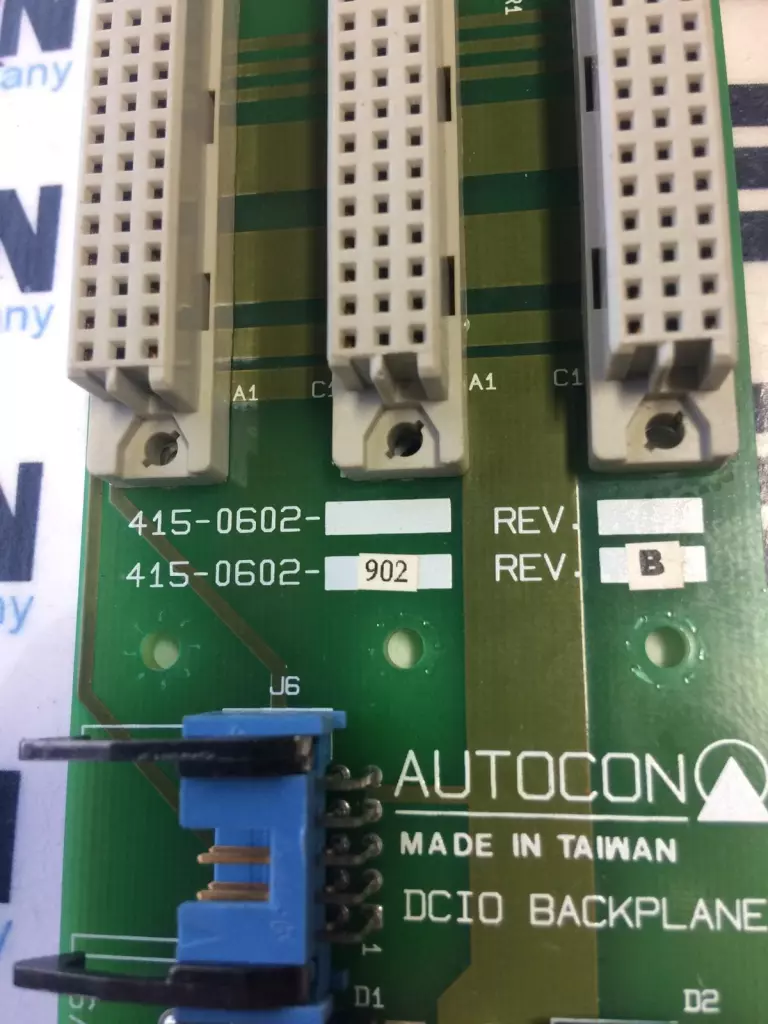Autocon 415-0602-902 REV.B ,414-0602-002 DCIO Backplane 