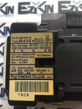Fuji Electric SC-4-1/G AND SZ-Z1 Contactor Assembly, Max. 660V 32Amp 