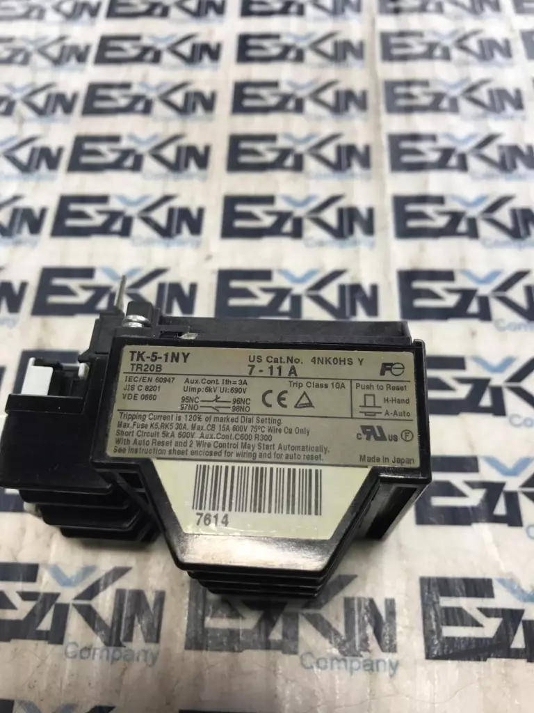 Fuji Electric TK-5-1NY 7-11A Overload Relay, 690V Selectable 7-11 A 
