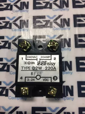 IR D2W 220A Solid State Relay In 240VAC 20Amp  Out 3-24 VDC 