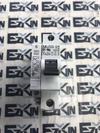  Klockner Moeller FAZN C10 Circuit Breaker 600VAC 5Amp 250 VDC 0.5Amp 