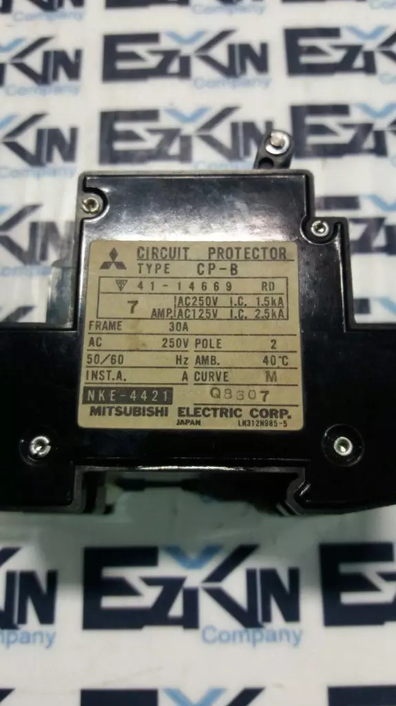 Mitsubishi Electric NKE-4421 2-Pole Circuit Protector, 250VAC 7Amp 