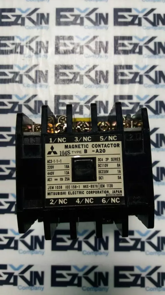 Mitsubishi B-A20 Magnetic Contactor, 220-240VAC 110-220VDC Max. 18A 