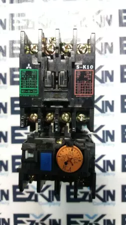Mitsubishi Electric S-K10 Contactor 600V 20Amp W/Overload Relay 600V 0.4-0.6Amp 