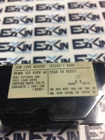 Mitsubishi Electric TH-K20KP Overload Relay 1-1.6Amp 600V 