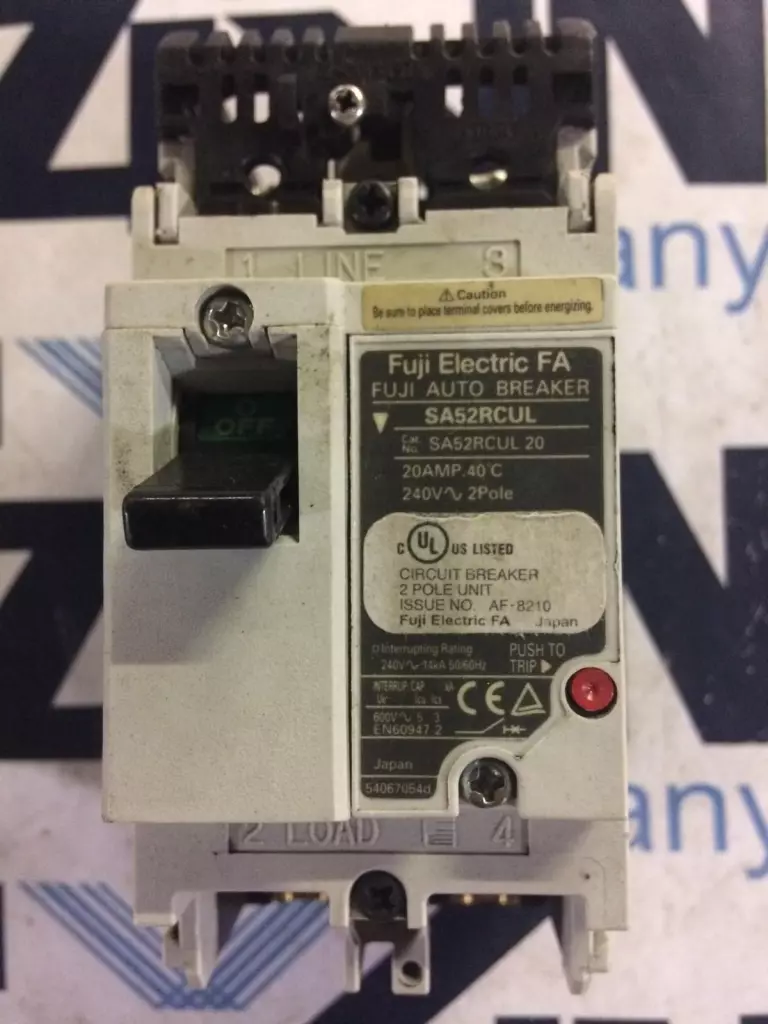 Fuji SA52RCUL 2-Pole Circuit Breaker, 20Amp 240V 