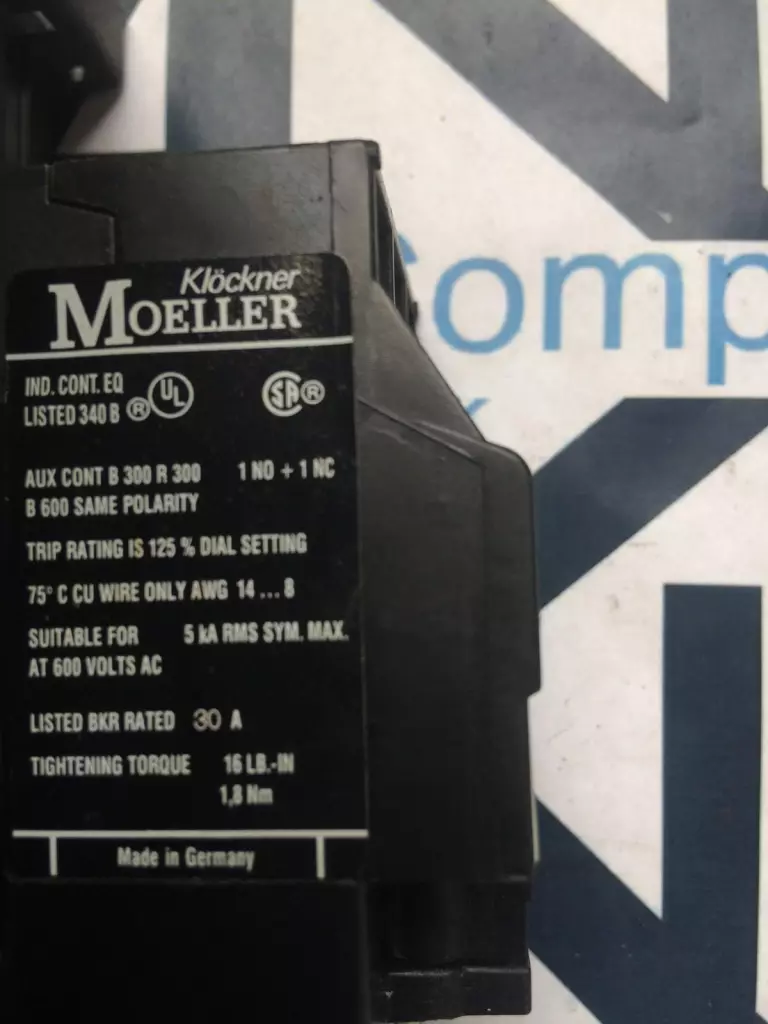 Moeller DIL0M-GI-11 Contactor Assembly W/Overload Relay 16-24Amp 