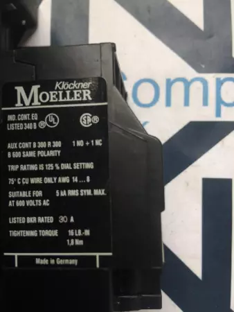 Moeller DIL0M-GI-11 Contactor Assembly W/Overload Relay 16-24Amp 