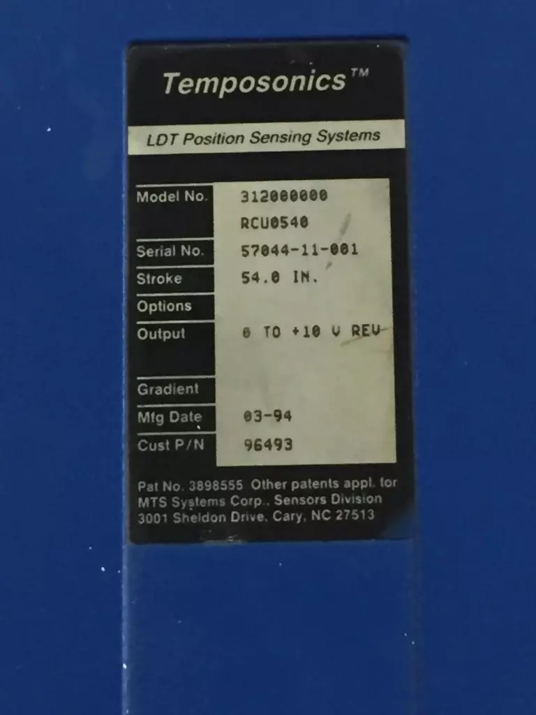 Temposonics 312000000 RCU0540 LDT Position Sensing System 