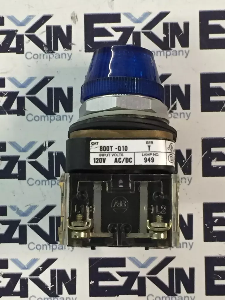 Allen-Bradley 800T-Q10 SER.T Blue Pilot Indicating Light Switch 