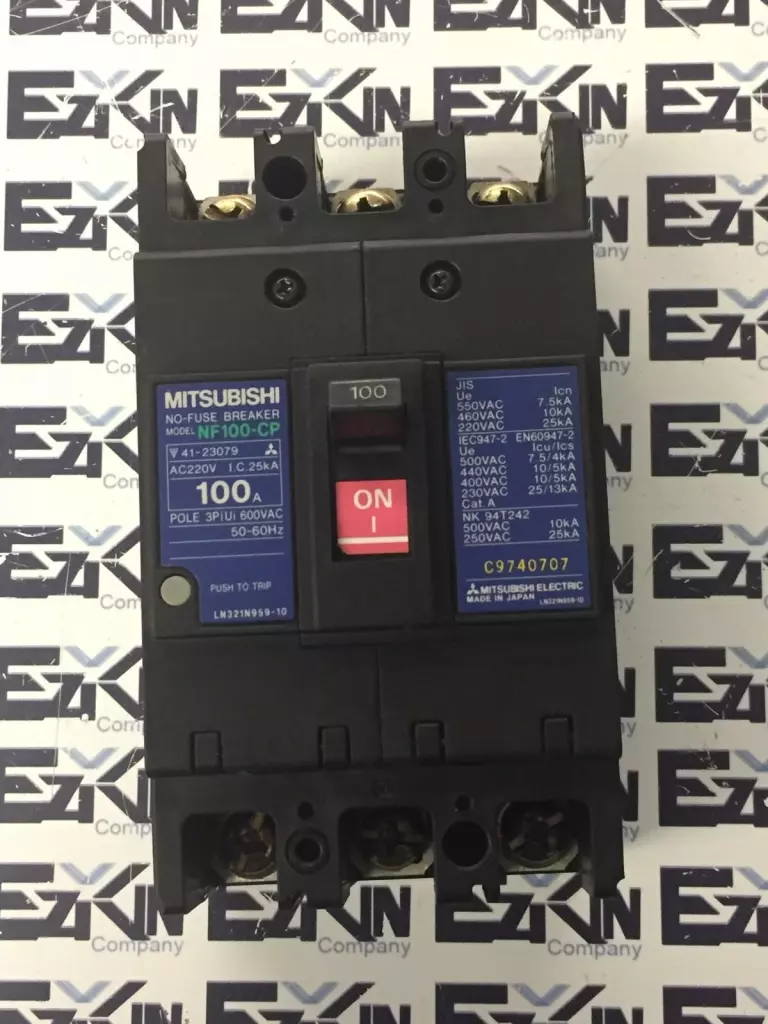 Mitsubishi NF100-CP-3P-100A Circuit Breaker 600VAC 100Amp 