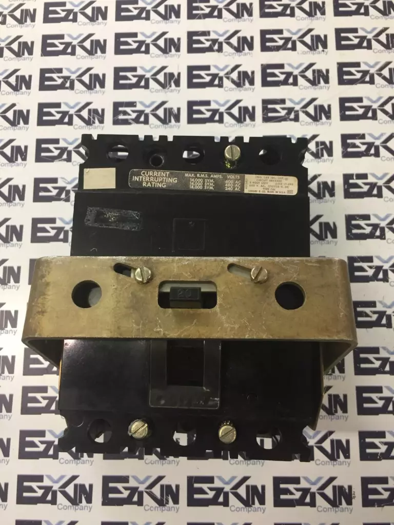 Square D FAL36020 Circuit Breaker 3-Pole 20Amp 600VAC/250VDC 
