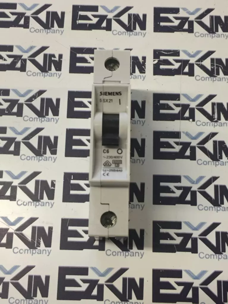 Siemens 5SX21 C6 1-Pole Circuit Breaker 230-400V 6Amp 