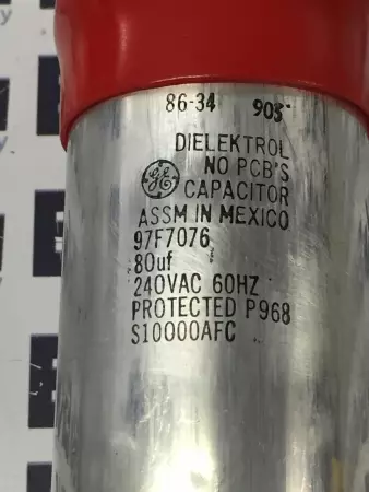 DIELEKTROL CAPACITOR 86-34 97F7076 80Uf 240VAC 