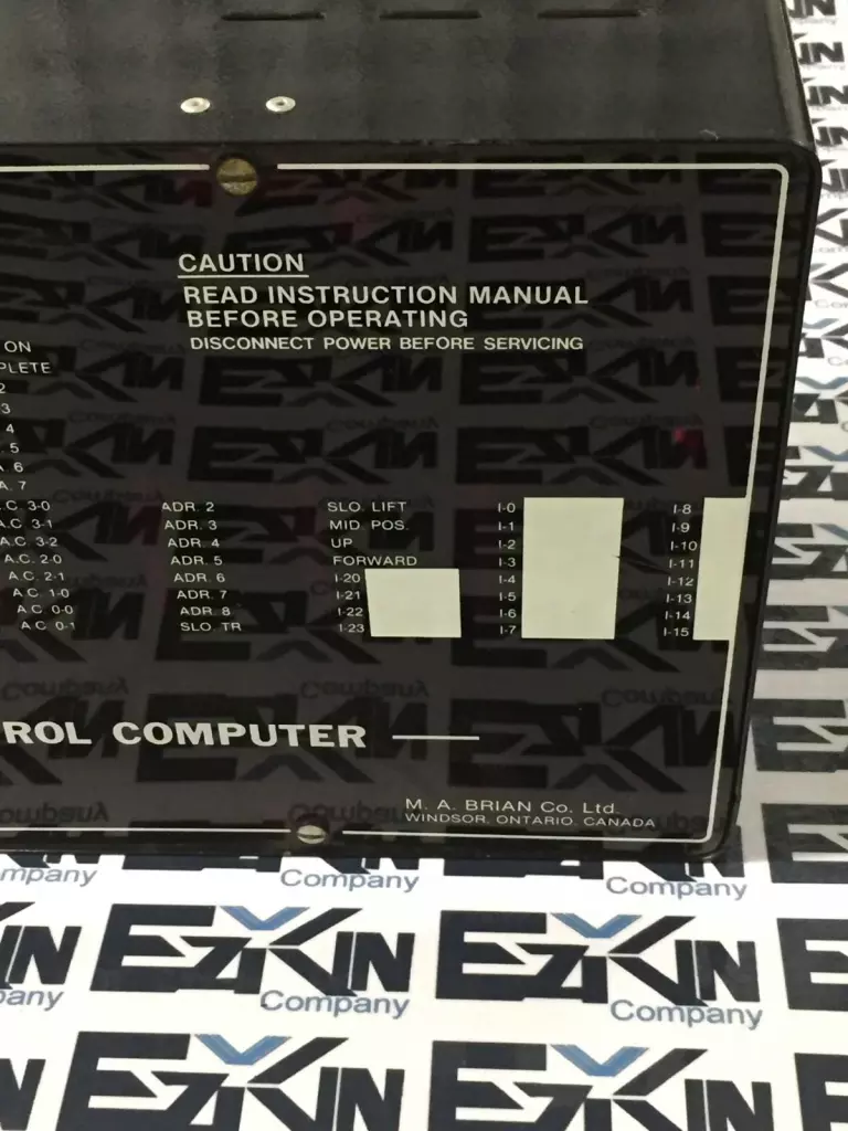 M.A Brian Co. 001 Process Control Computer 
