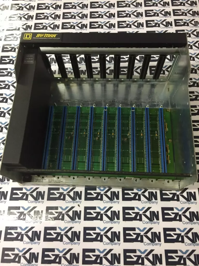 Square D 8030 RRK-200 D2 SY/MAX  Programmable Controller 9-Slot Register Rack 