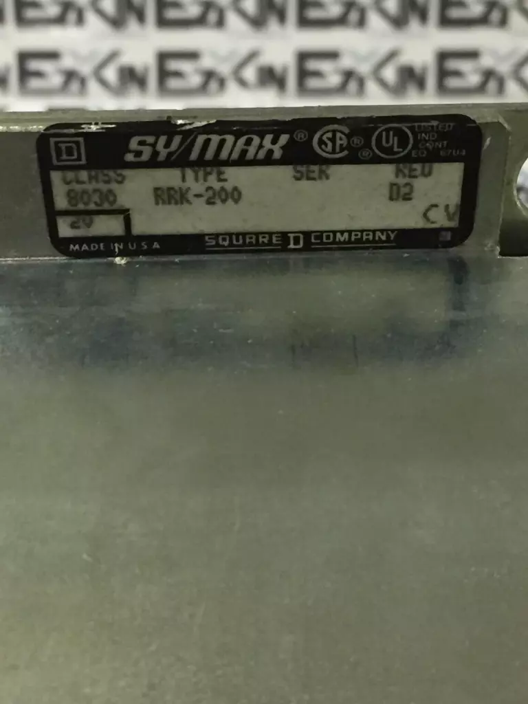 Square D 8030 RRK-200 D2 SY/MAX  Programmable Controller 9-Slot Register Rack 