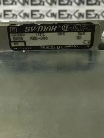 Square D 8030 RRK-200 D2 SY/MAX  Programmable Controller 9-Slot Register Rack 