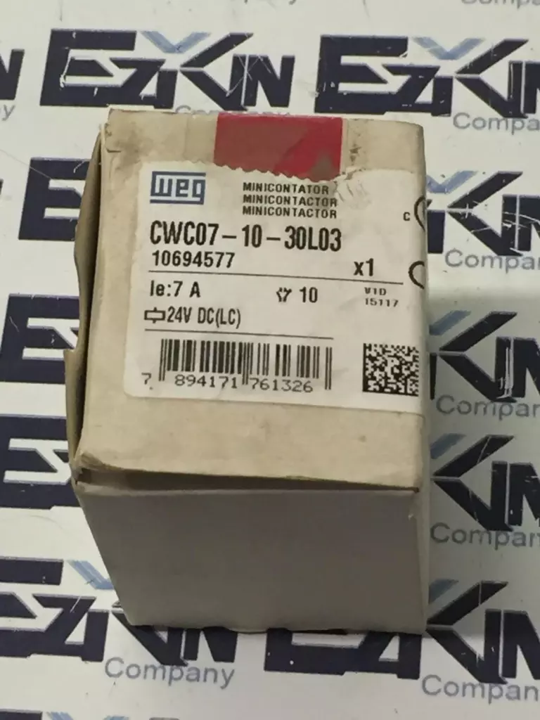 Weg CWC07-10-30L03 Mini Contactor 600VAC 24VDC 7Amp 