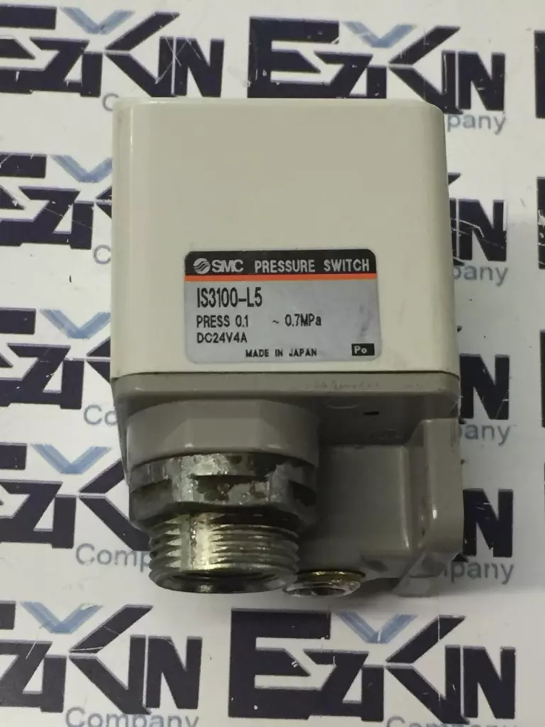 SMC IS3100-L5 Pneumatic Pressure Switch 24VDC 4Amp 0.1-0.7MPa 