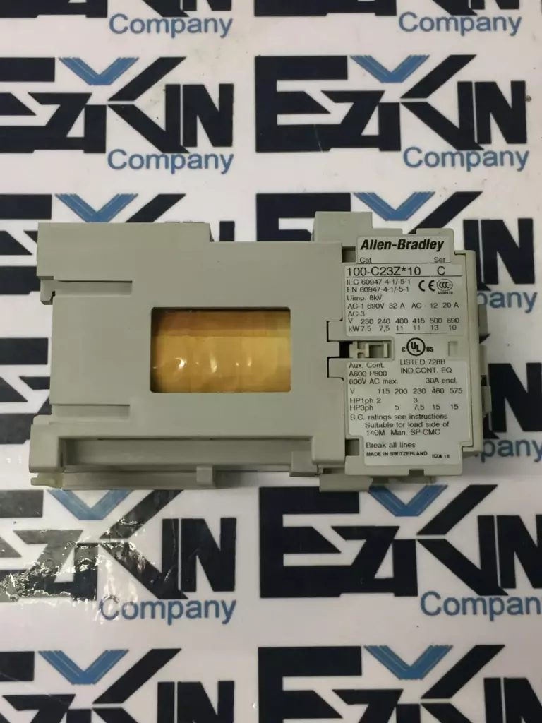 Allen-Bradley 100-C23Z*10 SER.C C23 Contactor 24VDC Coil 600VAC 30Amp 