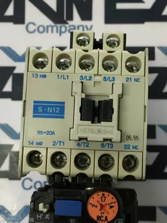 Mitsubishi S-N12 Contactor 110V Coil w/ Overload Relay TH-N12KP 1.4-2A 