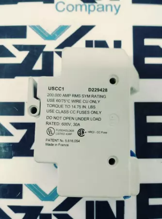  Ferraz Shawmut USCC1 Class CC Fuseholder, 1-Pole, UltraSafe Fuse Holder