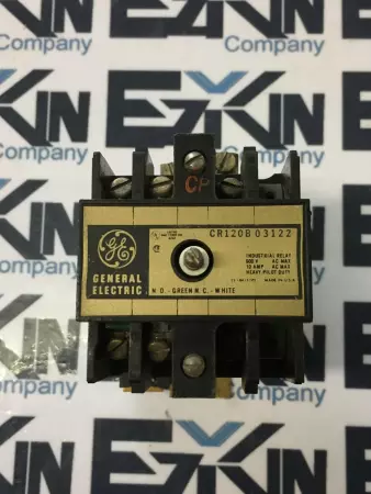 General Electric CR120B 03122 Industrial Relay 10A 600VAC 380/460V Coil 